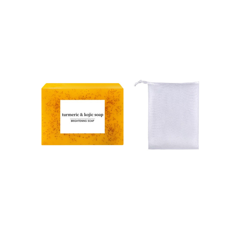 跨境外贸欧美TK款turmeric soap姜黄颗粒皂柠檬皂曲酸皂洁面套装|undefined