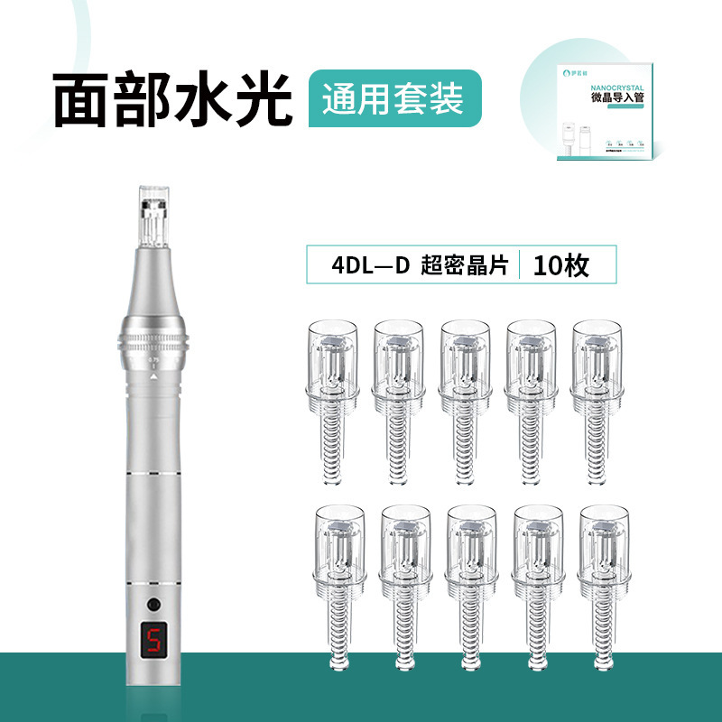 家庭用調整可能な非侵襲水光美容器浅い導電性ナノ中胚葉理学療法電気マイクロニードル微結晶導入装置|undefined