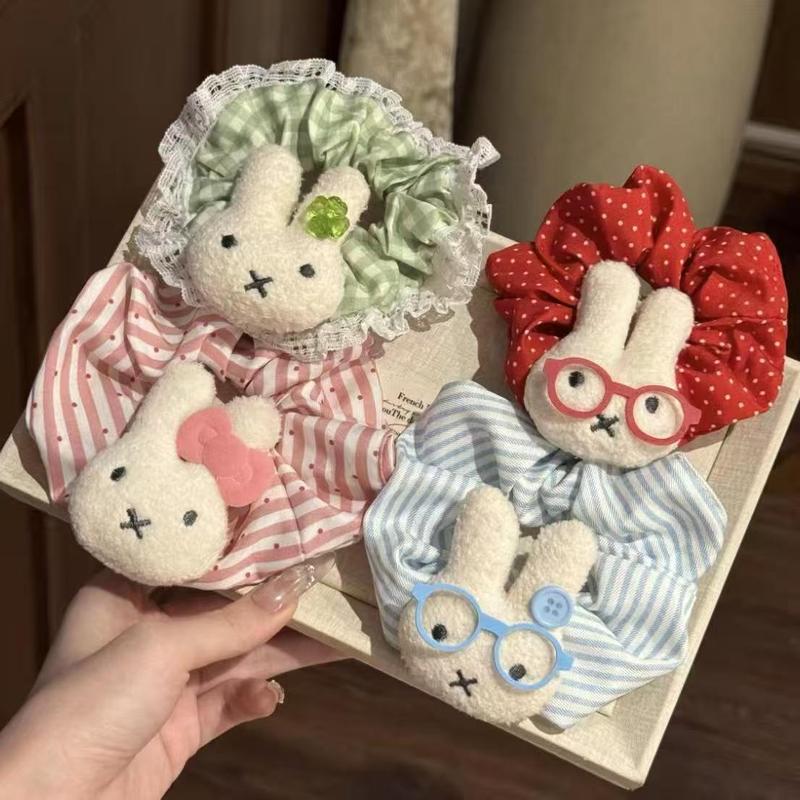儿童可爱猫咪大肠发圈甜美女童兔子发圈不伤发头绳高弹力皮筋发饰|undefined