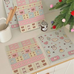 Kitchen Lele German Wood Porridge Cotton Wipe Dry Tablet Multifunction Cartoon Dish Washing Cloth Kitchen Cleaning Absorbent Dishwashing Towel