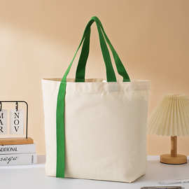 新品飘带手提包复古帆布袋文艺帆布帆布包上班族通勤包收纳拉链