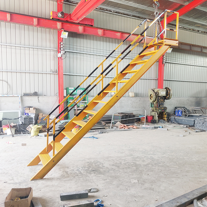 建筑工地施工防护直梯 护笼爬梯 安全通道平台基坑斜梯-阿里巴巴