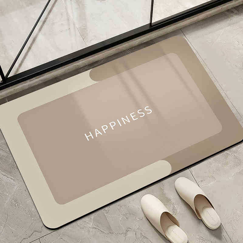 Moderno simple alfombra de barro de diatomeas color sólido absorción de agua alfombra de suelo de secado rápido inodoro antideslizante fácil de cuidar alfombra de pies