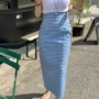 包臀后开叉夏季新款半身裙