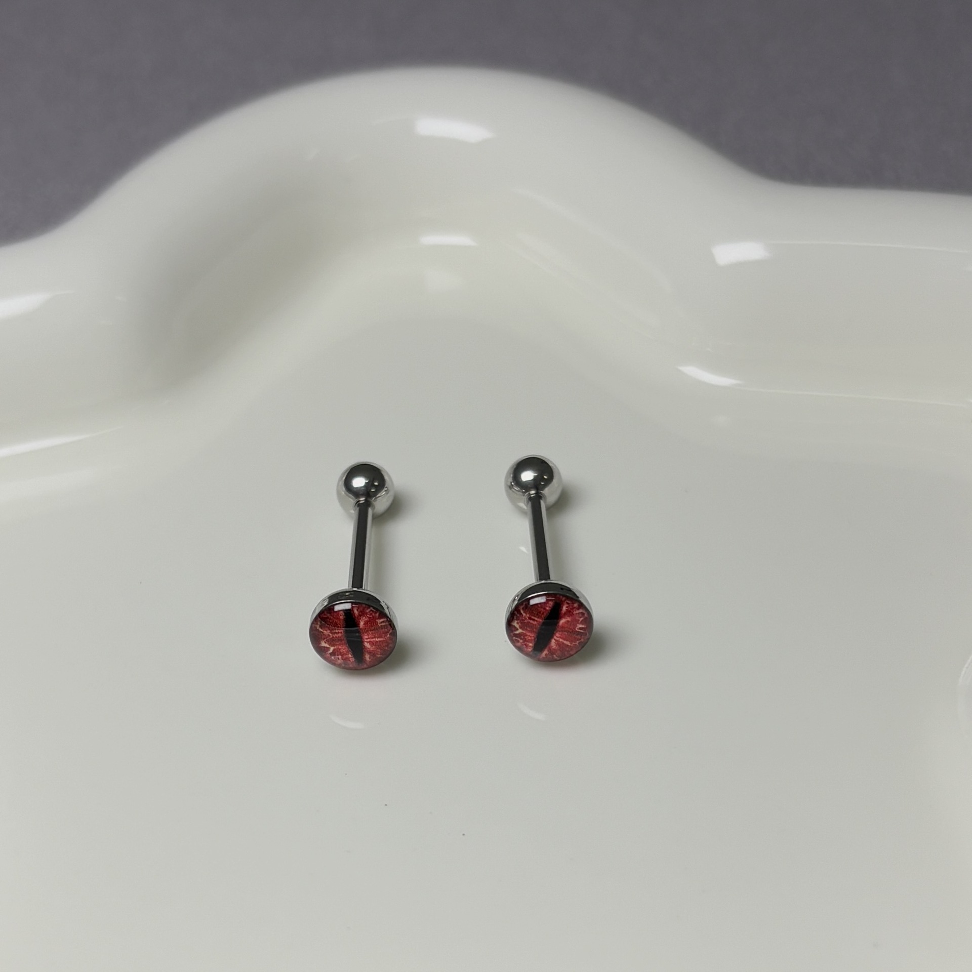 Labret stud lip piercing jewelry styling detail