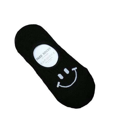 0 Korean-made socks for couples, smiling Harajuku college style shallow mouth invisible women's socks bagged wholesale one-piece