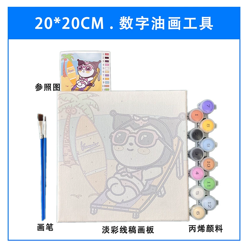 DIY заполнение детской цифровой масляной живопись красивый стиль оформление Sanrio ручной заполнение цвет терапия картина производитель оптом
