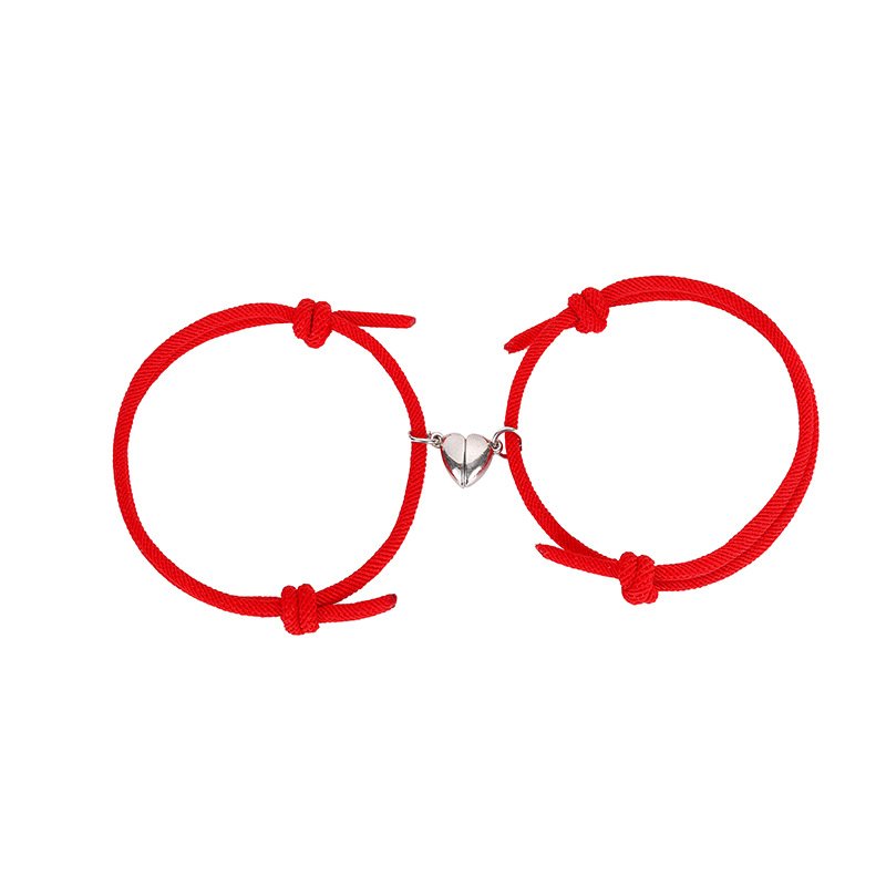 Simple Style Heart No Inlaid Couple Bracelets display picture 2