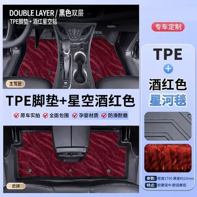 Modelə uyğun ayaqaltı — Designed for Adventurers, Tpe Floor - lincoln-adventurer-domestic-24-25-models-double-layer-starry-sky-model-package-threshold-floor-mats-burgundy-galaxy-blanket