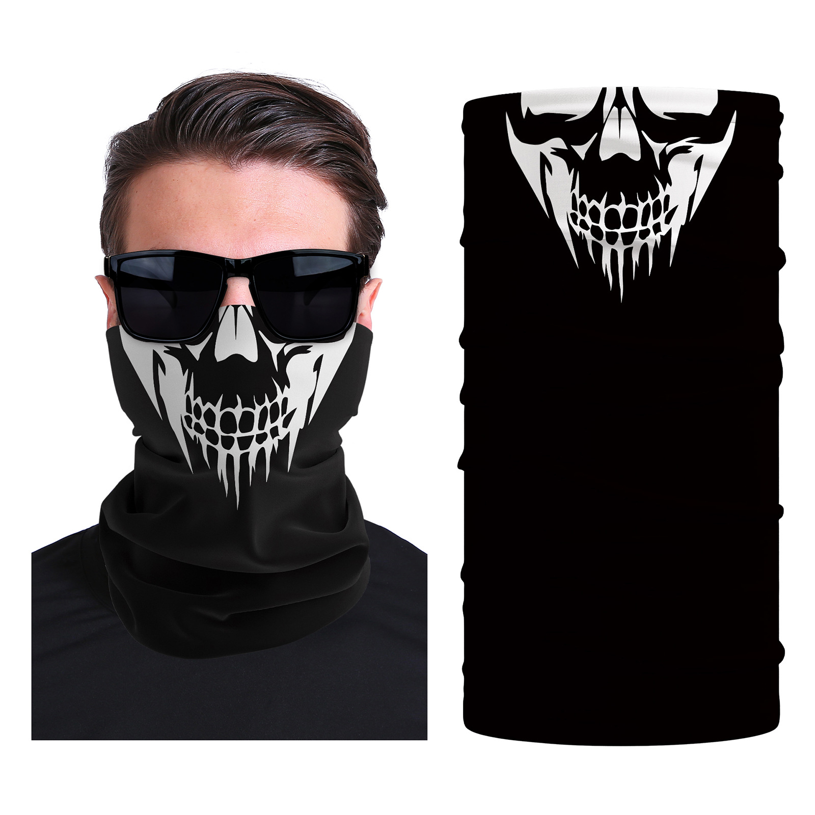 Xun hui transfronterizo media cara cráneo bufanda mágica sombrilla de viaje al aire libre máscara de equitación cuello de protección uv