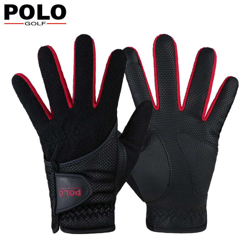 무료 배송 정품 골프 장갑 남자의 방풍 손 가드 겨울 야외 터치 스크린 장갑 한 쌍의 두 쌍