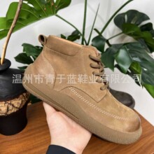 男士休闲中邦皮鞋春秋真皮英伦复古短靴增高软底耐磨舒适秋冬男靴
