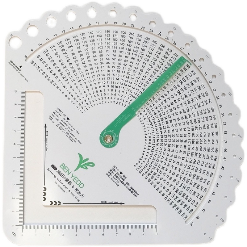 5OH3国产编织密度尺 计数器 可测量棒针粗细 环针工具 尺规针织计