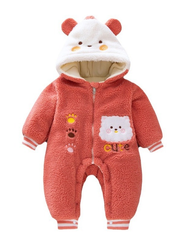 Ropa de invierno para bebés mameluco engrosado recién nacido mono con forro polar cálido masculino y femenino bebé mameluco Otoño e Invierno ropa