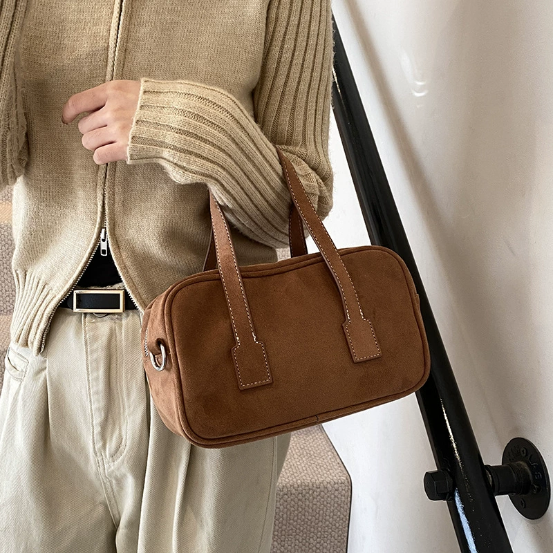 Retro matte shoulder bag, one-shoulder bag, pillow
