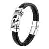 Woven bracelet stainless steel for black leather, Aliexpress