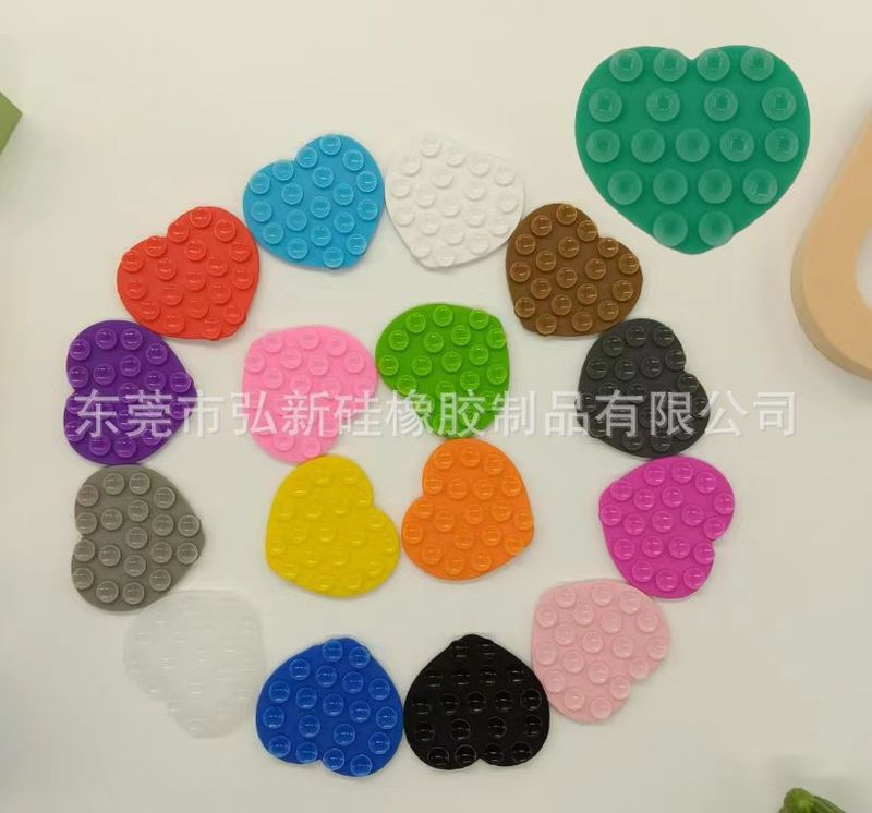 心形吸式手机壳支架适用于手机壳的免胶28粒方形硅胶吸盘手机支架|undefined