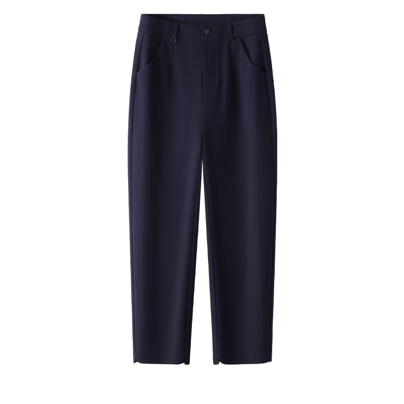 Navy Blue Cropped Pants