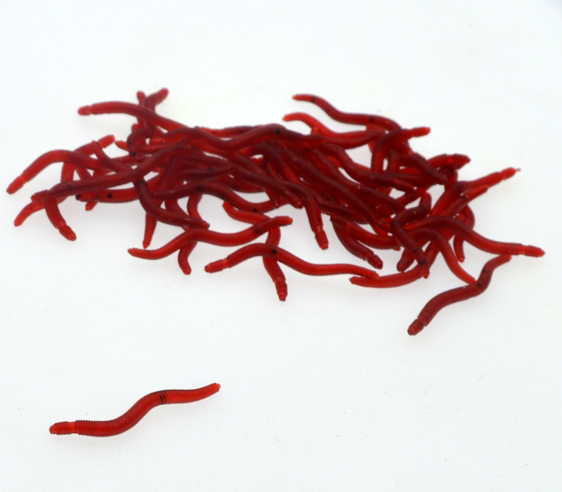 ルアー釣り用ソフトルアー、魚の臭い、赤虫、ミミズ、ルアー餌、釣り道具、ソフトワーム、イミテーションミミズ釣り