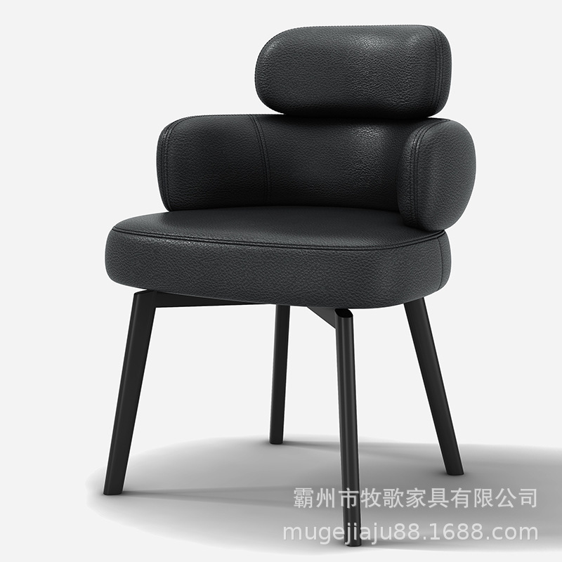 意式可旋转餐椅家用书桌椅休闲洽谈椅轻奢餐桌椅主人椅茶椅梳妆椅|undefined