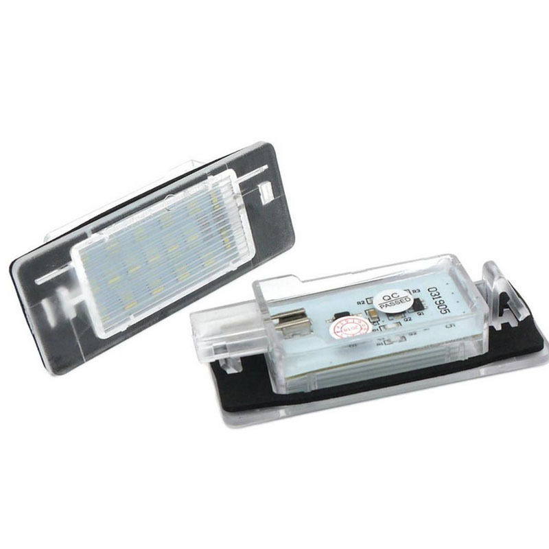 18LED license plate lights, suitable for Opel Vauxhall Vivaro C Touring models from 2002-2008, white light with black cotton, 2 pieces per set