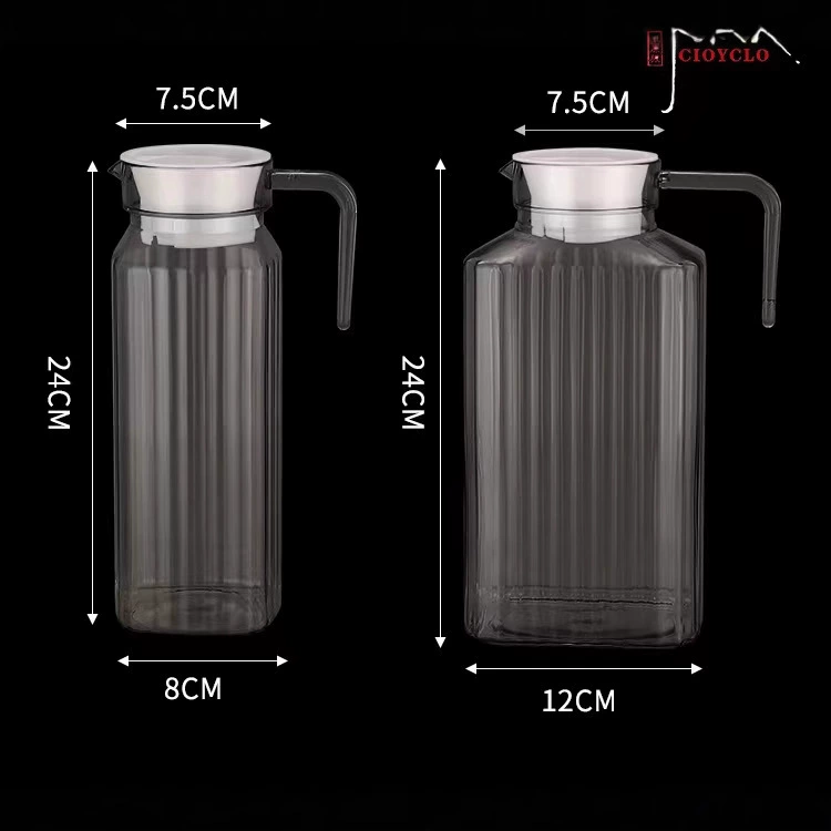 Аcrylic capacious plastic transparent teapot, PC-plastic