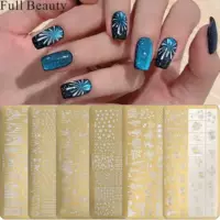 FULL BEAUTY трансграничный новый шаблон для дизайна ногтей, фейерверк, бант, цветочный узор, печать, шаблон из стальной пластины