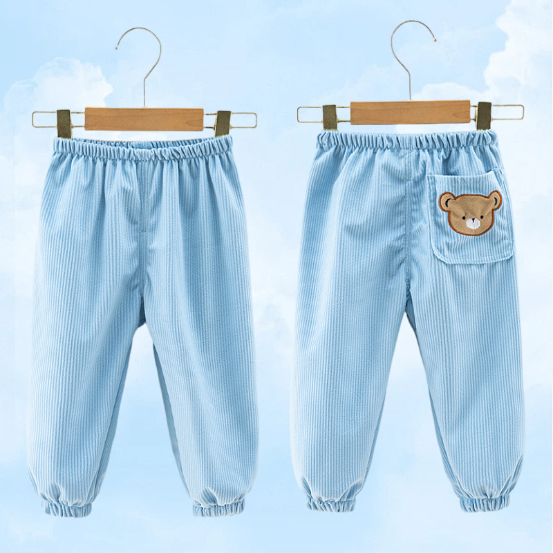 아동용 바지 [하늘색] 곰