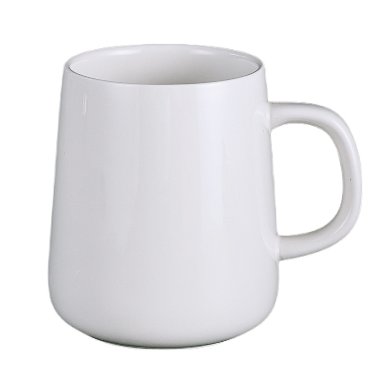 Transfronterizo de Amazon taza blanca taza de alto aspecto creativo Oficina taza de café pareja taza de agua Taza de cerámica