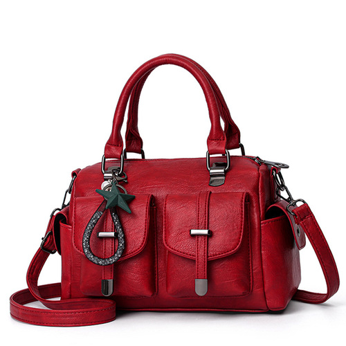 Bags for women  new fashion handbag Korean style soft leather large capacity middle-aged mother shoulder bag one piece drop shipping