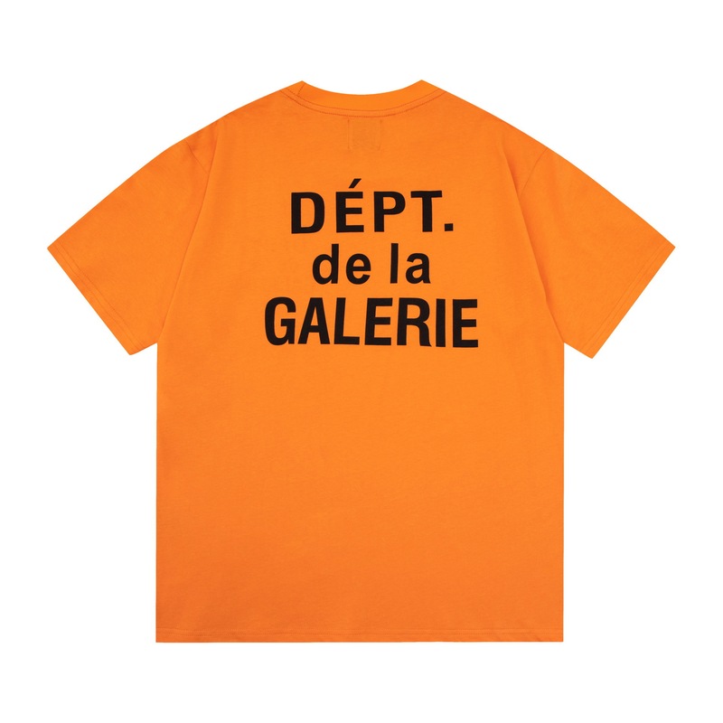 Gallery dept アメリカのトレンドブランド半袖クラシックレターロゴプリントルーズカジュアルTシャツ男性用の正しいバージョン|undefined