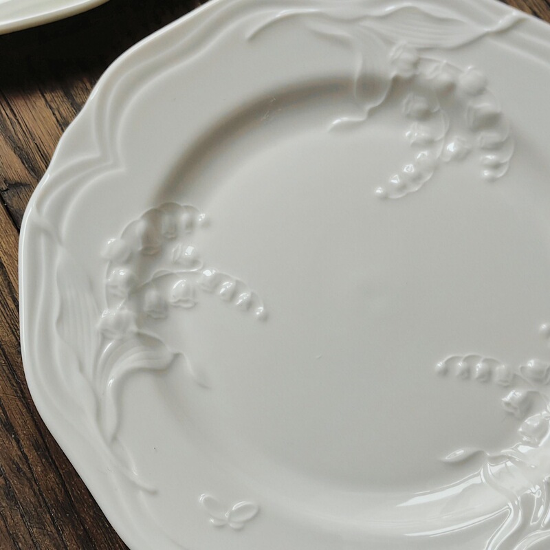 レトロ風陶磁器食器玲蘭清新シリーズケーキ家庭用ステーキパスタデザート菓子平皿深皿|undefined