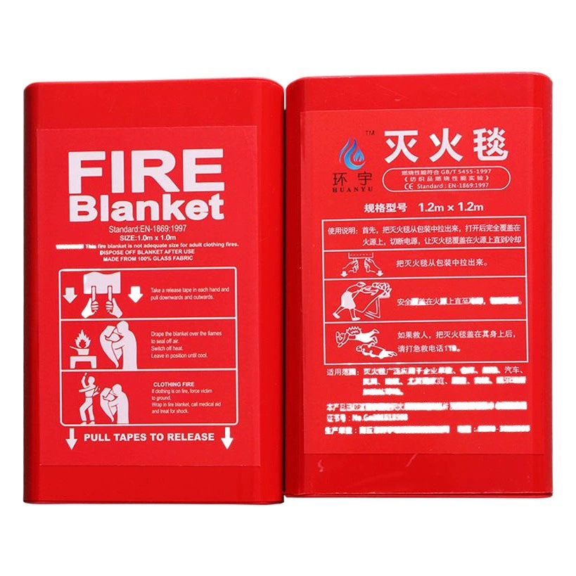Huanyu оптовые трансграничные огнетушащие одеяла огнестойкие одеяла 1/1.5/1.8/2 м оптовые стекловолокна