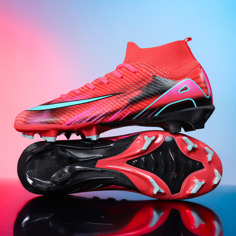 Nuevas espinas transfronterizas 16 zapatos de fútbol para niños para hombres y mujeres deportes al aire libre para estudiantes zapatos de entrenamiento de competencia de clavos largos