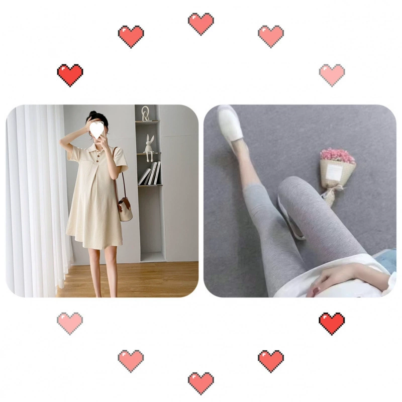 Summer clothing for pregnant, dress, summer skirt, western style, polo collar, with short sleeve, for teenagers, internet celebrity
