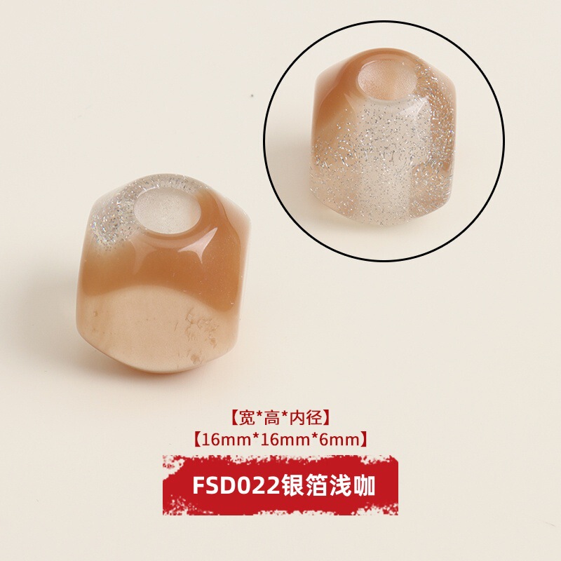 芬锦饰品树脂四方方块方形大孔珠子串珠穿珠鞋饰|undefined