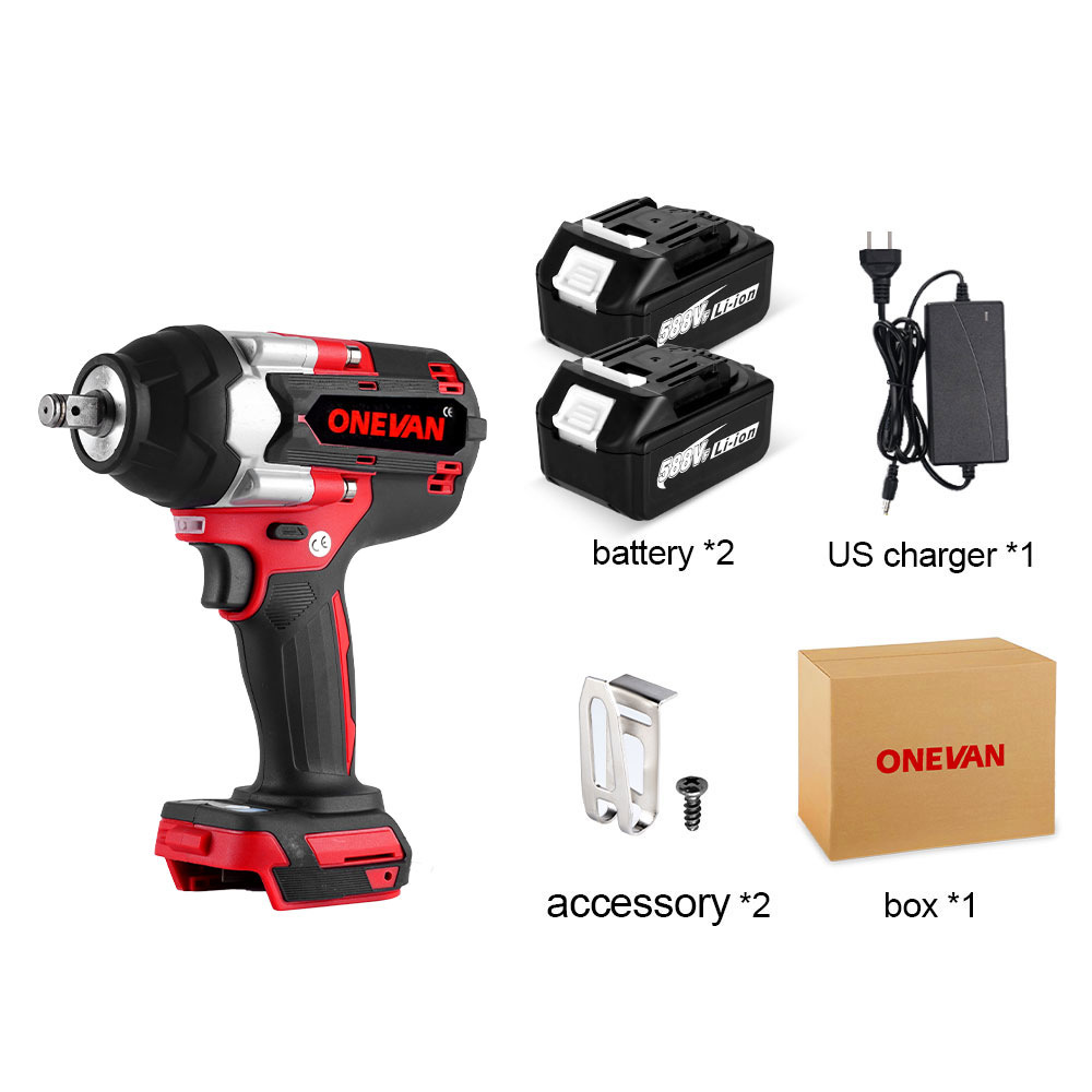 배터리 2개 및 충전기 1개 + 액세서리(1300mah) 빨간색 상자