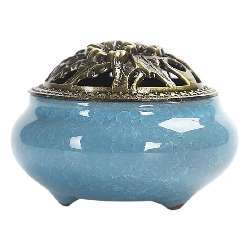 Селадон благовония керамическая медная крышка Будды антикварная благовония ладан сандаловое дерево ледяная растрескивание ладана оптовая продажа