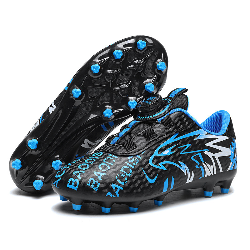 Zapatos de Fútbol Infantiles con Cierre Giratorio de Gamuza y TPR Transpirables para Entrenamiento