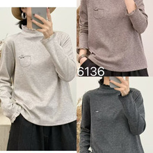 2025冬季新款女花边领日系棉半高领打底衫文艺风森系女装减龄保暖