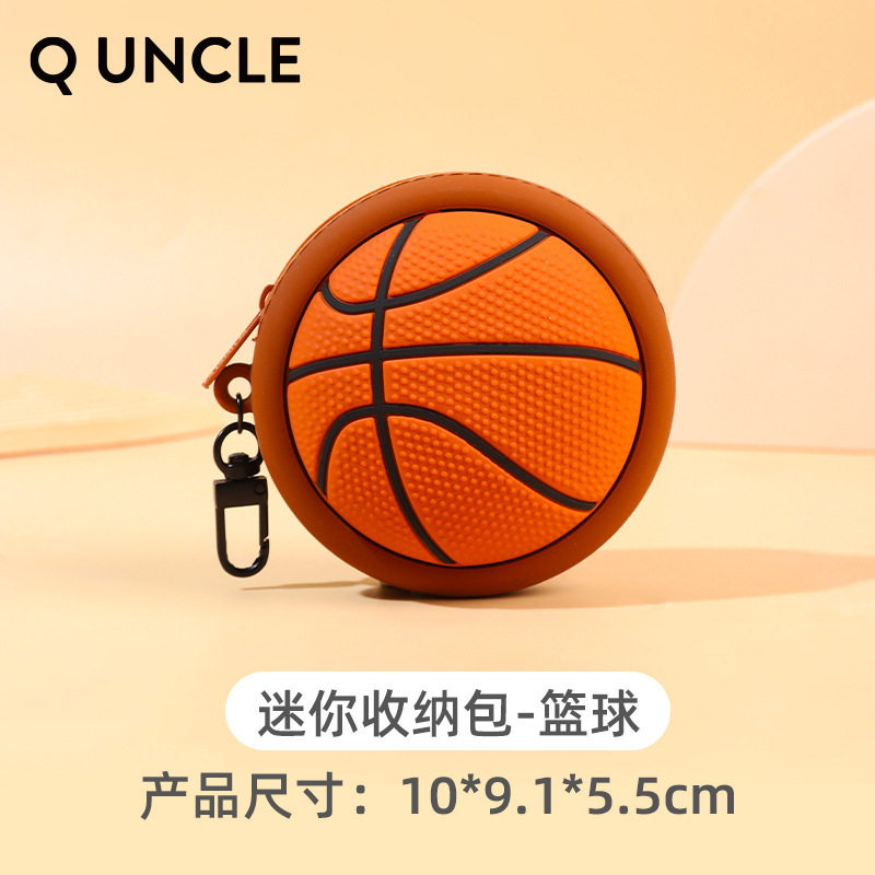 クロスボーダー3D漫画シリコーン小銭入れ収納バッグキーホルダーサッカーバッグオリジナルデザイン野球バッグテニスバッグ