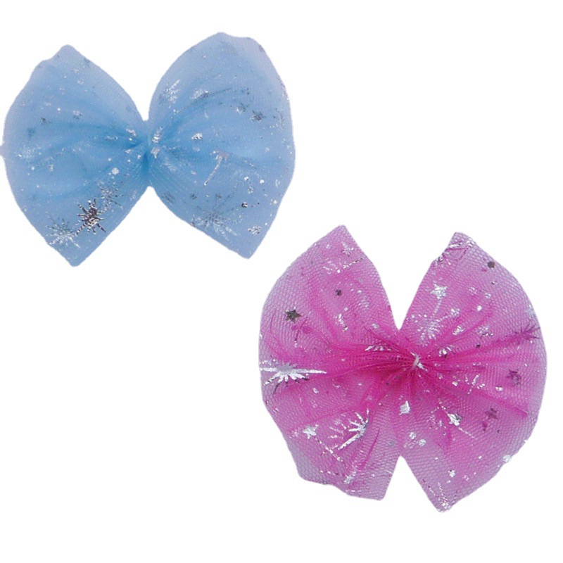 Handmade DIY accessories clothing shoes hat bag doll decoration material Star gauze bow