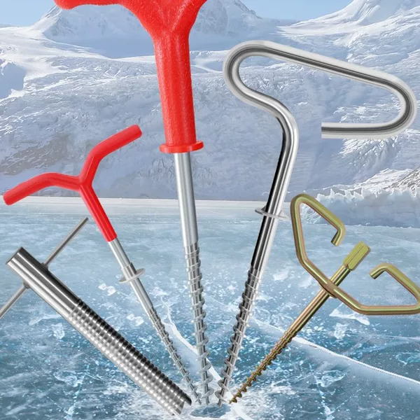 Outdoor 9mm thick thread snow tent ground nail fishing gear thread ice nail tent holder 20cm