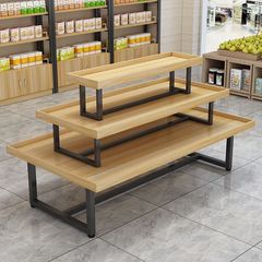 超市中岛展示柜零食架促销台鞋子展示架文具货架展示台母婴店堆头