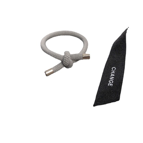Korean Version Korean Personality Knot Metal Head Fresh Simple Rubber Band Hair Tie for Women Braiding Hair Accessory Wholesale