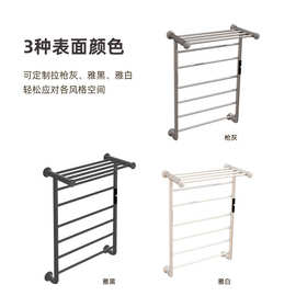 电加热毛巾置物架工程智能电热毛巾架304不锈钢烘干架加热毛巾架