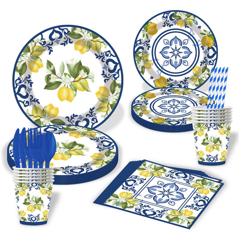 National Style Blue and White Theme Party Birthday Party Disposable Cutlery, Paper Plates, Paper Cups, Paper Towels, Tableware Set Wholesale National Style Blue and White Theme Party Birthday Party Disposable Cutlery, Paper Plates, Paper Cups, Paper Towels, Tableware Set Wholesale