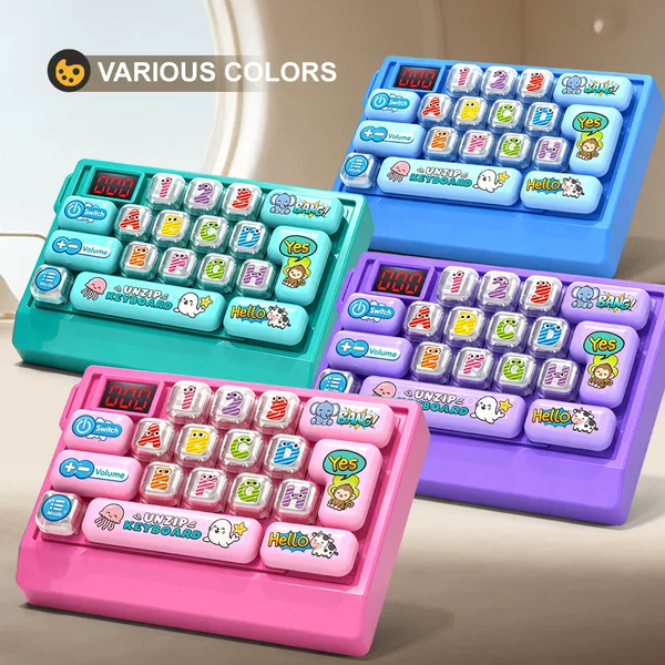 Cross-border new product: Press-and-Play Mouse Killer Pioneer Keyboard, 26-key competitive speed-push stress-relief keyboard game console, children's toy