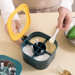 調味料ボックスコンビネーションセットキッチン家庭用調味料瓶塩MSGコショウ調味料スパイス収納ボックスオールインワンマルチグリッド