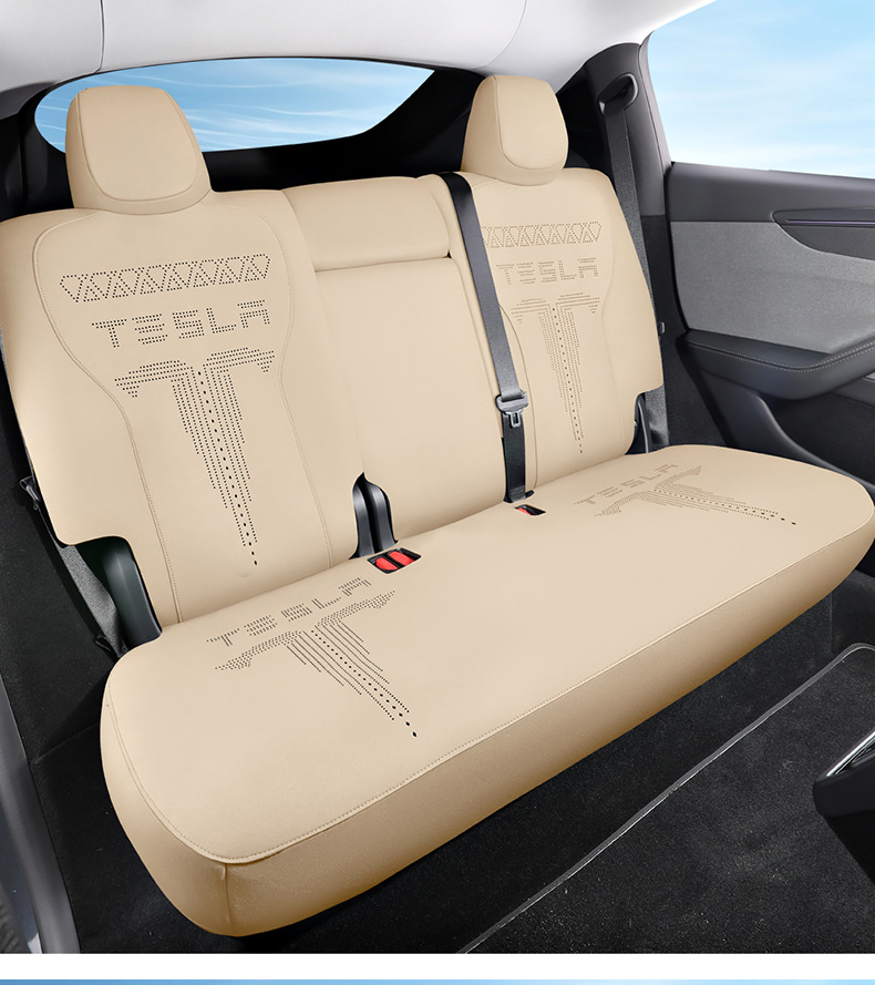 Suitable for the 2025 New Tesla Modely, Special Car Seat Cushion, Suede Leather Summer Saddle Pad, Car Seat Cover